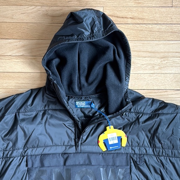 Polo Snow Beach Black Hooded Poncho with Snow Beach Patch - Picture 4 of 7